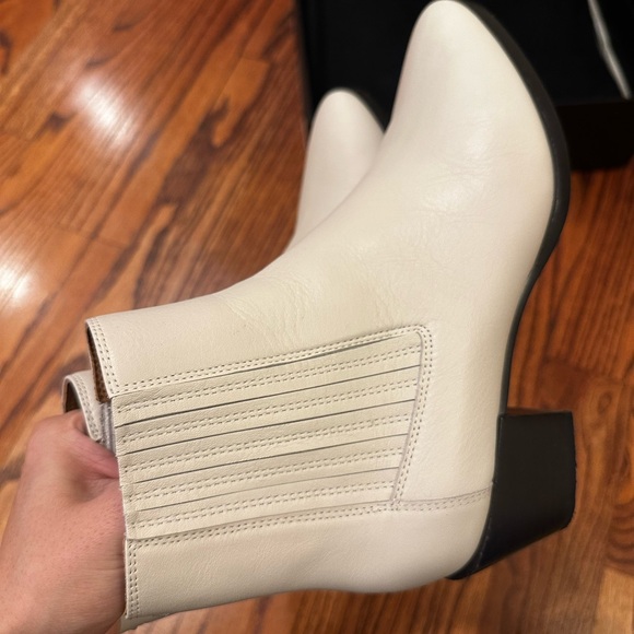 rag & bone White Leather Ankle Boots - Picture 6 of 8